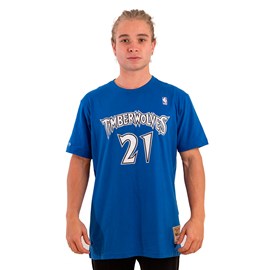 Camiseta NBA Hardwood Classics Name Number Kevin Garnett Minnesota Timberwolves - Mitchell & Ness