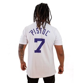 Camiseta NBA Hardwood Classics Name Number "Pistol" Pete Utah Jazz - Mitchell & Ness