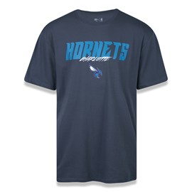 Camiseta Plus Size NBA Charlotte Hornets Rave Space Team Name - New Era