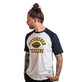 Camiseta Raglan NFL Pittsburgh Steelers - Mitchell & Ness