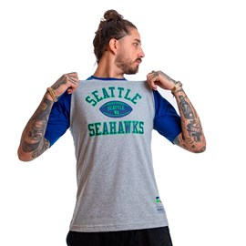 Camiseta Raglan NFL Seattle Seahawks - Mitchell & Ness