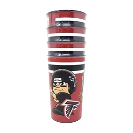 Copo Plástico NFL Atlanta Falcons - Kit com 4