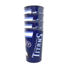 Copo Plástico NFL Tennessee Titans - Kit com 4
